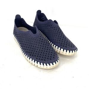 Ilse Jacobsen Tulip 139 Flats Navy Blue Slip On Shoes EU 40 US 9-9.5